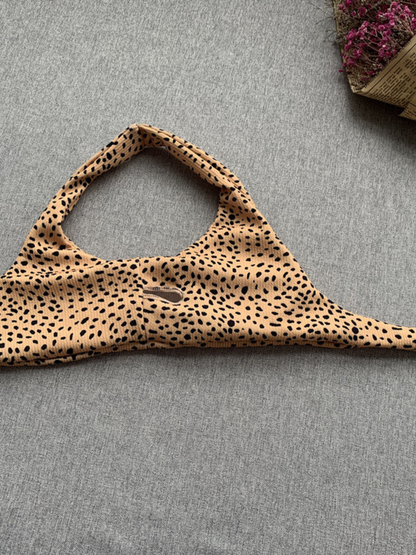 Fawn Dot Bandeau Bikini Set