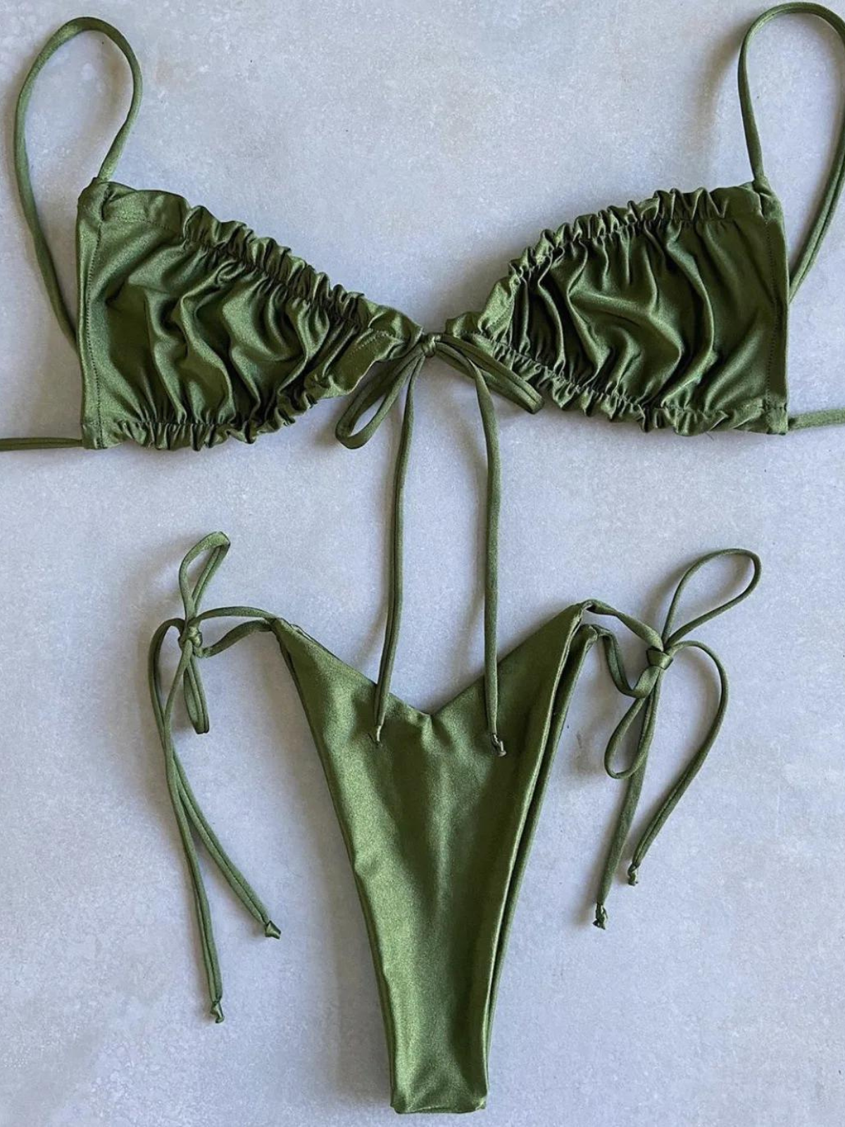 Front Loop Triangle Bikini Set