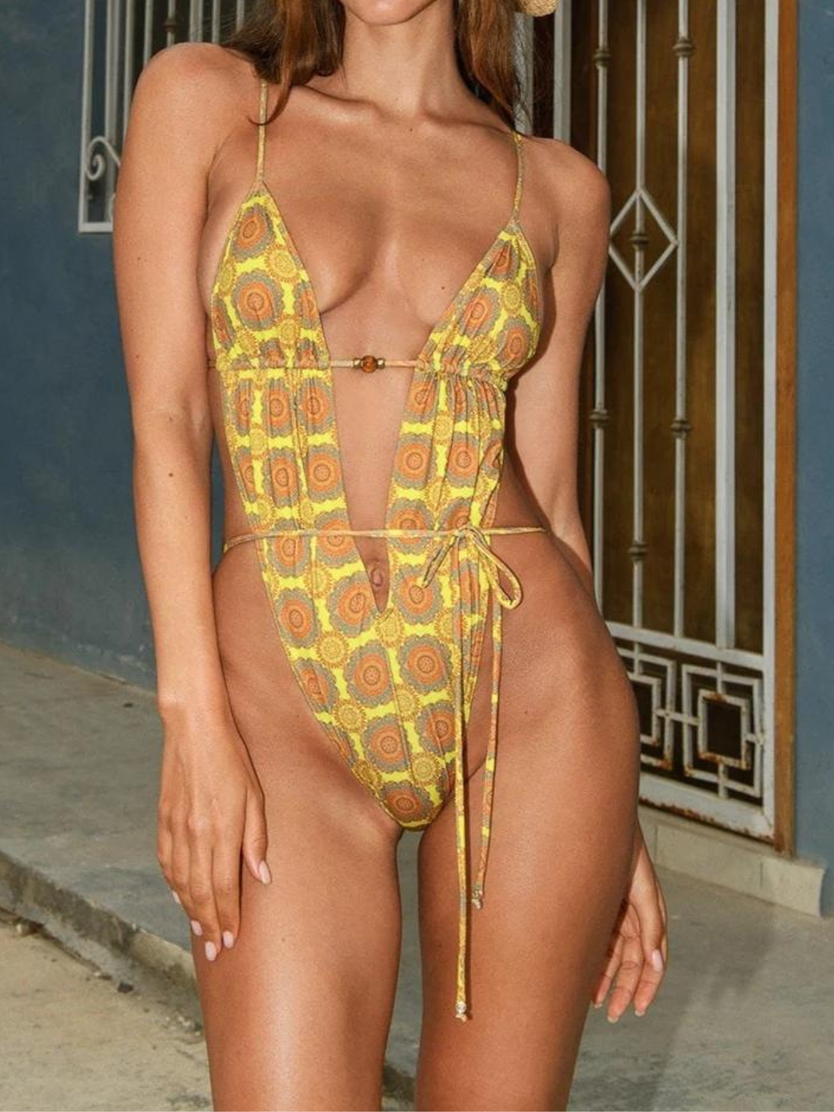 Print One Piece Swimsuit