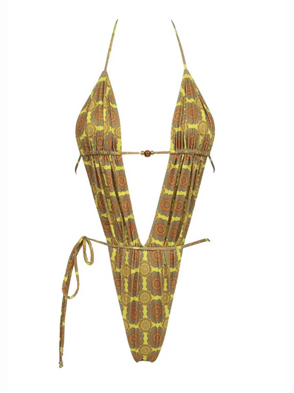 Print One Piece Swimsuit