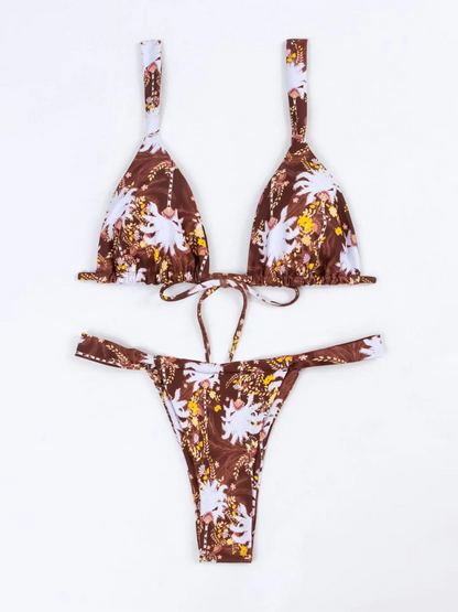 Floral Triangle Bikini Set