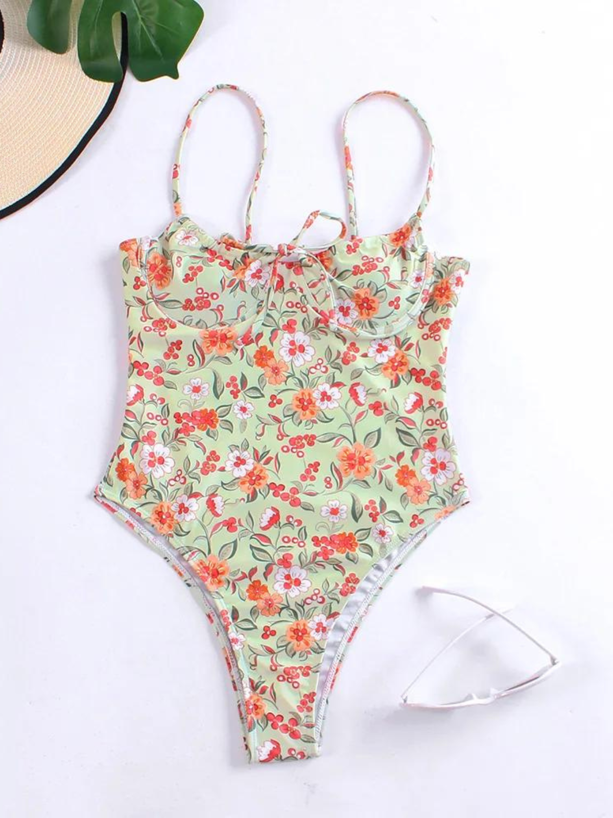 Retro Tie One Piece Swimsuit