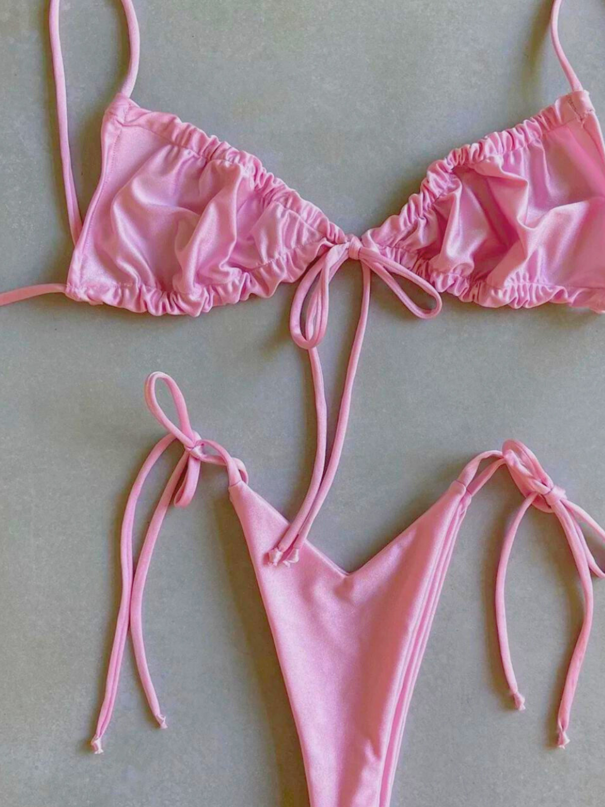 Front Loop Triangle Bikini Set