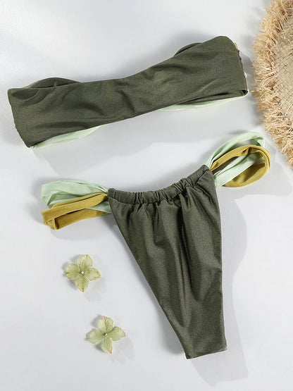 Boho Mini Twisted Bikini Set