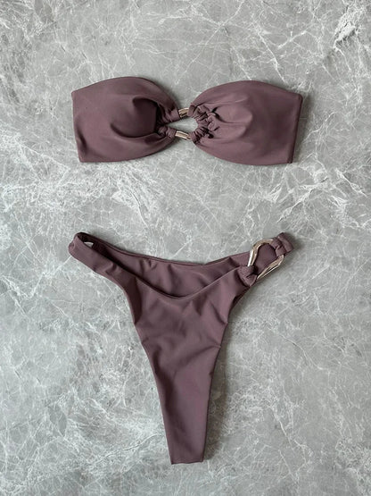 Karabiner Bandeau Bikini Set