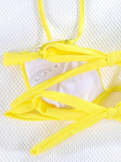 Yellow Underwire Bikini Set