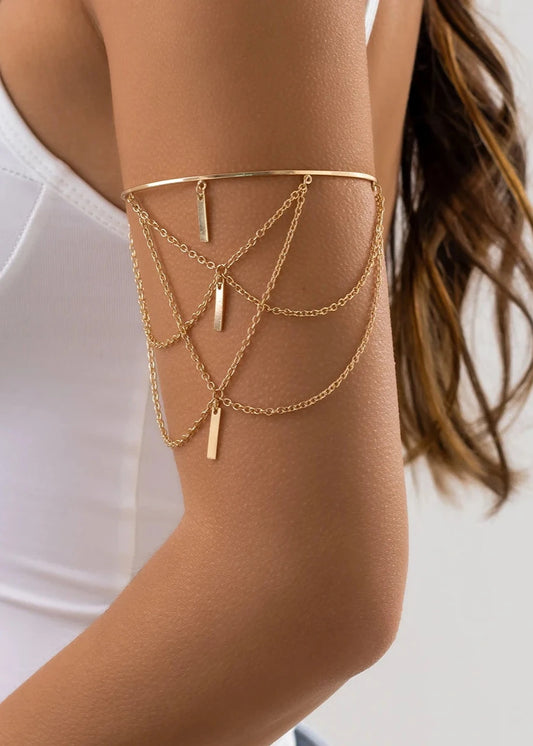 Golden Tassel Arm Bracelet