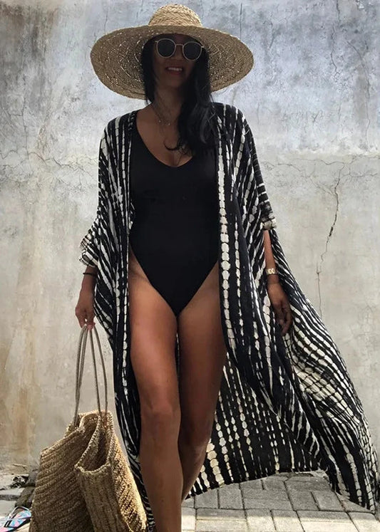 Monochrome Beach Kimono