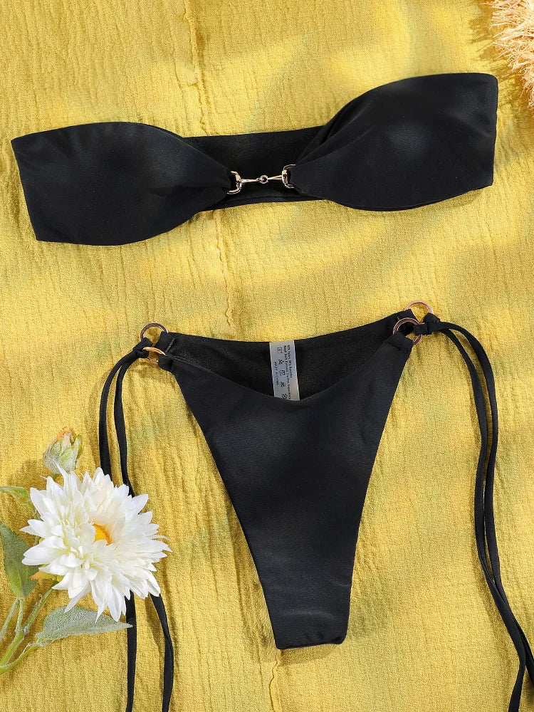 Tie-down Mini Bikini Set