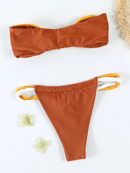 Boho Mini Twisted Bikini Set