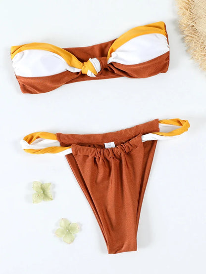 Boho Mini Twisted Bikini Set