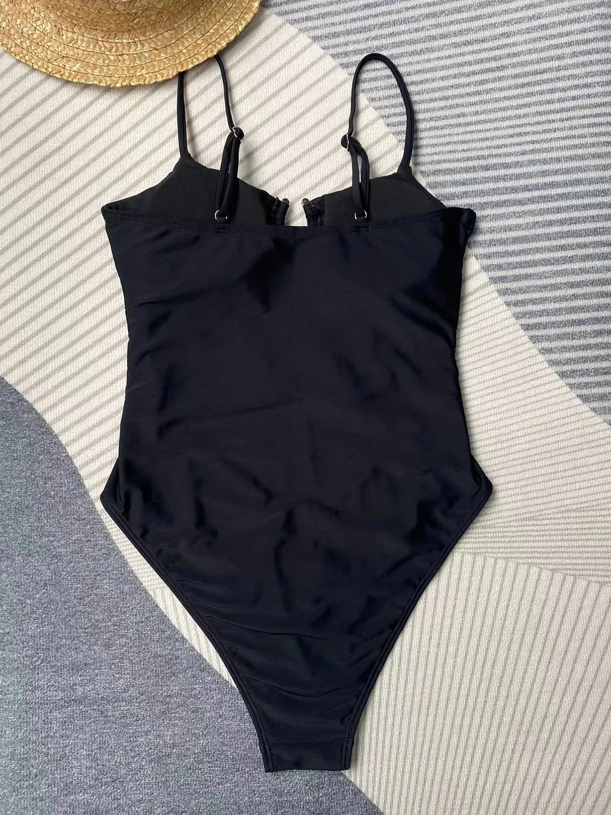 Black Cut Out One Piece Swimsuit