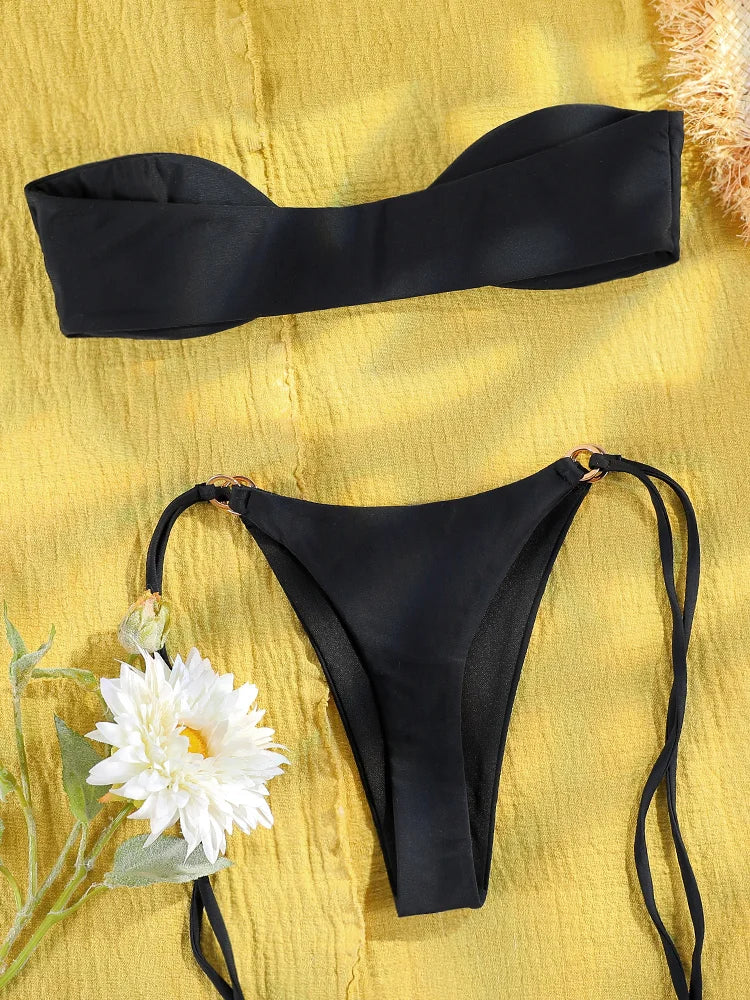 Tie-down Mini Bikini Set