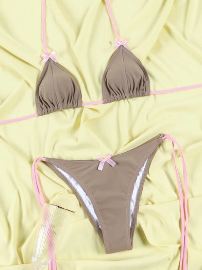 Mini Bows Triangle Bikini Set